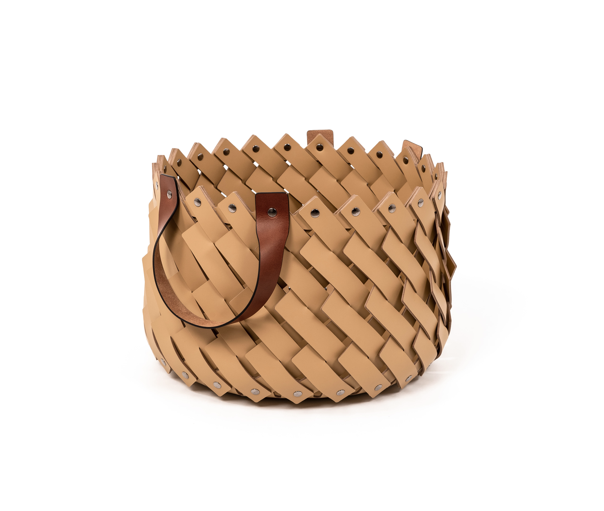 Birch + Leather Basket