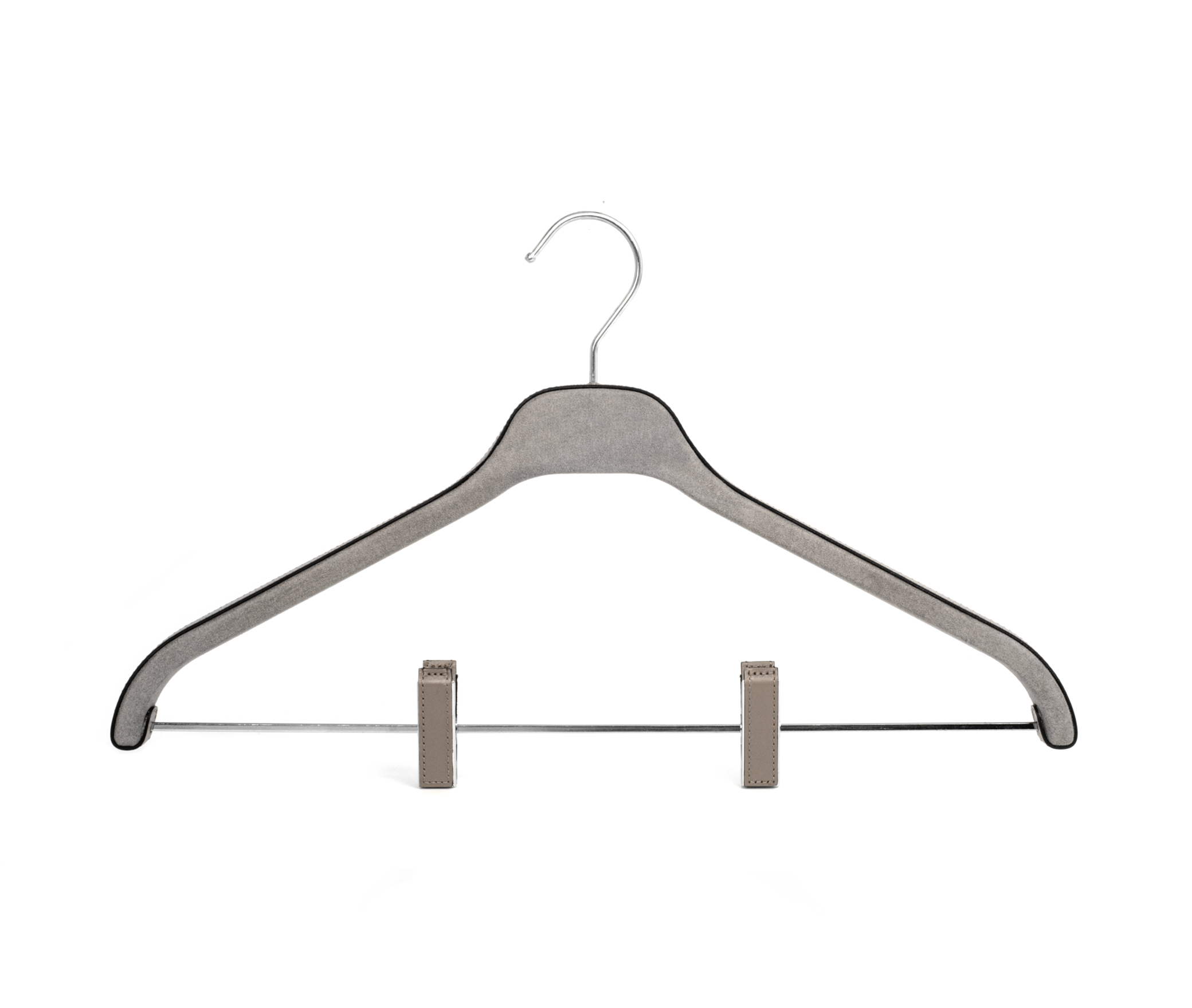 Wooden Trouser Hanger for Wardrobe For Multipurpose Gray